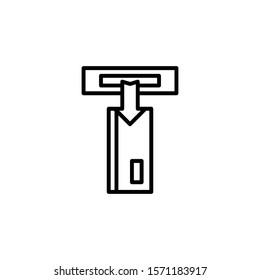 Vector illustration of financial symbol icon. Interesting illustration of ATM cards on a white background. pixel perfect at 96x96 pixels. outline style