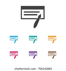 Vector Illustration Of Financial Symbol On Tax Icon. Premium Quality Isolated Bill Element In Trendy Flat Style.