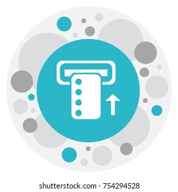 Vector Illustration Of Financial Symbol On Deposit Icon. Premium Quality Isolated Introduce Element In Trendy Flat Style.