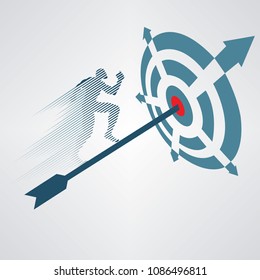 Vector illustration of financial target.