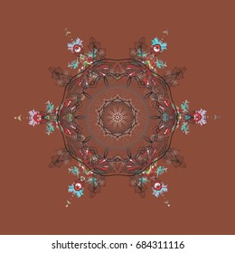 Vector illustration. Fine winter ornament. Isolated of vector snowflakes. Snowflakes collection.