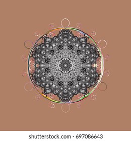 Vector illustration. Fine winter ornament. Isolated of vector snowflakes. Snowflakes collection.
