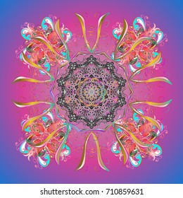 Vector illustration. Fine winter ornament. Isolated of vector snowflakes. Snowflakes collection.