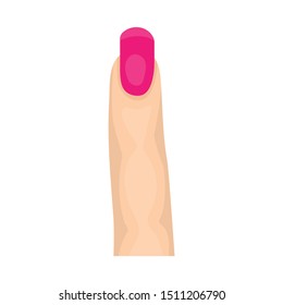 Vector illustration of finger and paint icon. Web element of finger and polish vector icon for stock.