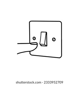 vector illustration of finger pressing concept