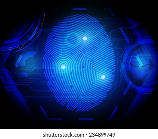 Vector illustration  finger print