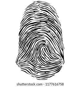 Vector illustration of fingerprint.