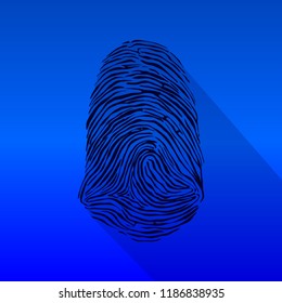 Vector Illustration Fingerprint Stock Vector (Royalty Free) 1186838935 ...