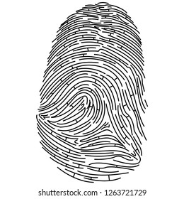 Vector illustration of fingerprint.