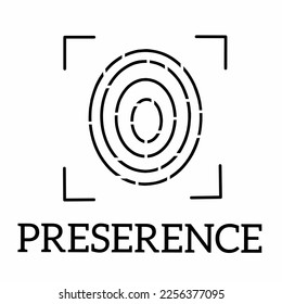 vector illustration. The fingerprint record is used as a sign of presence. flatdesign. symbol or icon.