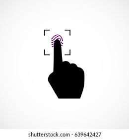 Vector illustration of a Fingerprint Scanning