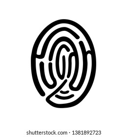 Vector illustration of the fingerprint symbol