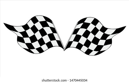 vector illustration of finish flag, EPS 10