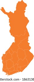 vector illustration of Finland map