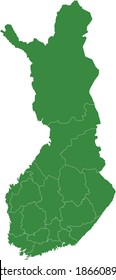 ilustración vectorial del mapa de Finlandia