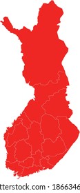 vector illustration of Finland map