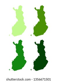vector illustration of Finland maps