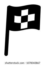 Vector illustration of a Finnish Line Flag Icon