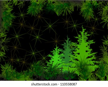 vector illustration of  fir tree