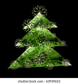 vector illustration of fir tree