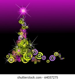 vector illustration of  fir tree