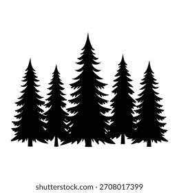 vector illustration of fir trees