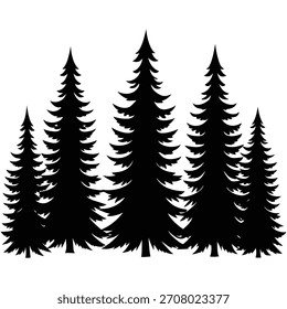 vector illustration of A fir trees