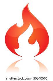 Vector Illustration of Fire