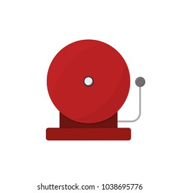 Vector illustration fire alarm system. Flat icon