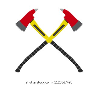 Vector illustration. Fire axes. Flat design.