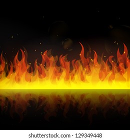 Vector Illustration of a Fire Background