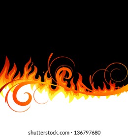 Vector Illustration of a Fire Background