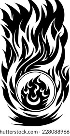 vector illustration of fire background