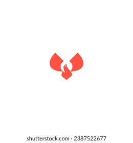 vector illustration of fire bird