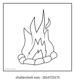 ILUSTRACIÓN DE VECTORES DEL campo de bomberos PARA LIBRO DE COLORES. adecuado para su activo de libro de colorear