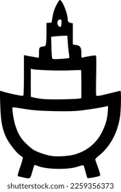 vector illustration of fire candle