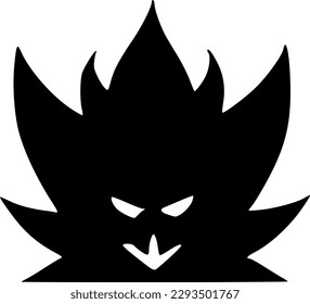 vector illustration of fire demon shape