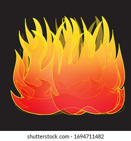 Vektorillustration-Illustration von Brandkonstruktionen