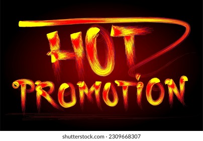 Vector Illustration of Fire effect words, fire effect writing, fire effect sentences, fire effect letters