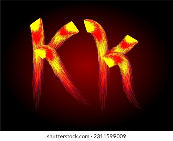 Vector Illustration of Fire effect words, fire effect writing, fire effect sentences, fire effect letters, alphabet font burn