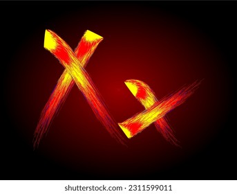 Vector Illustration of Fire effect words, fire effect writing, fire effect sentences, fire effect letters, alphabet font burn