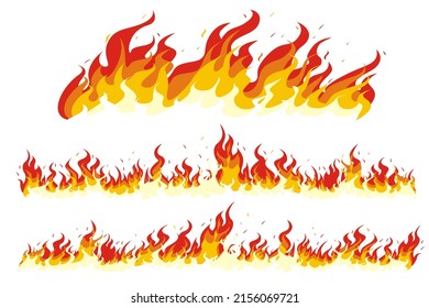 Vector Illustration of Fire Elements