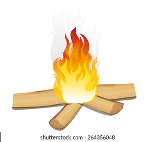 Vector Illustration of Fire Elements
