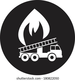 Vector illustration of a fire engine
