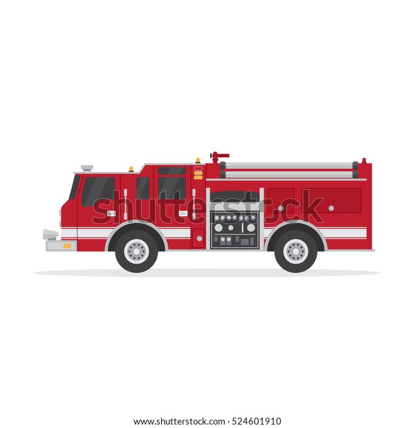 Vector Illustration of Fire\
Engine