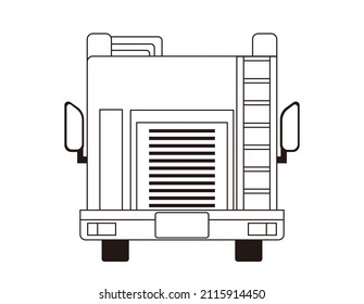 Vector illustration of fire engine . Emergency vehicle .