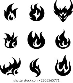 vector illustration of fire evil icon
