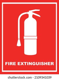 Vector illustration of fire extinguisher signage