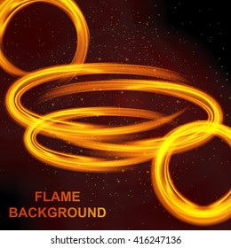 vector illustration of fire flame background