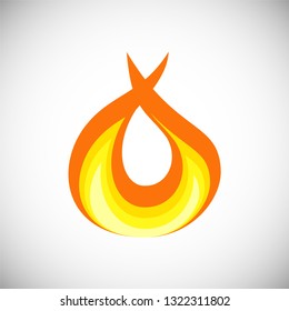 Vector illustration. Fire flame logo icon. EPS10